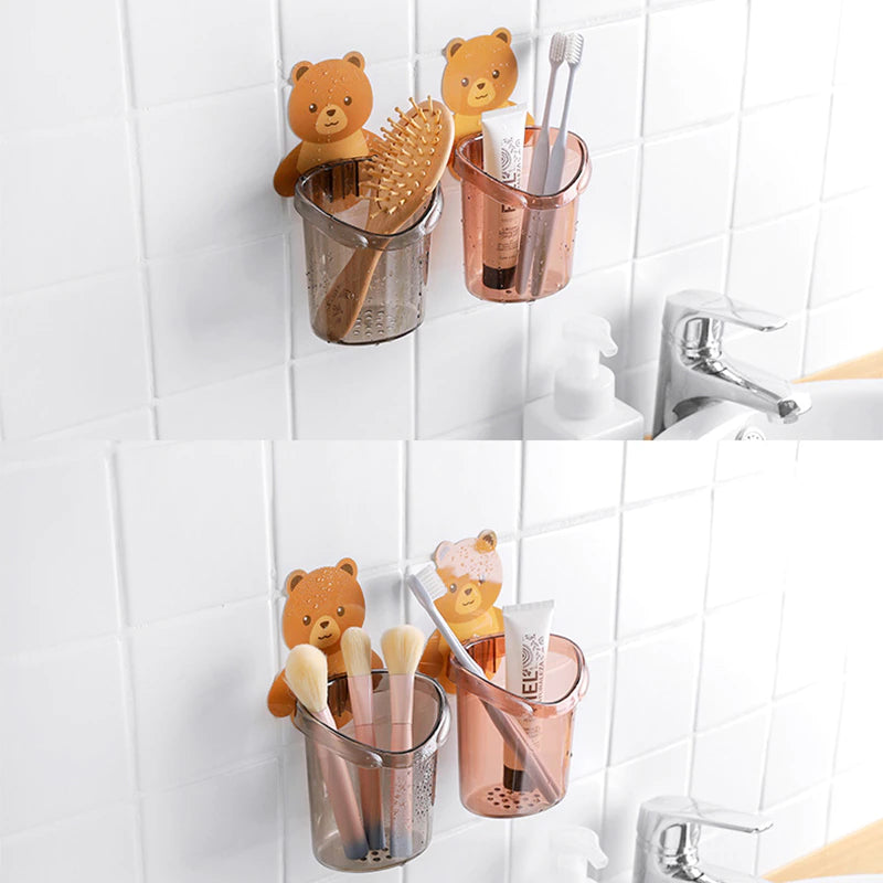 Bear Wall Mounted Toothbrush Holder