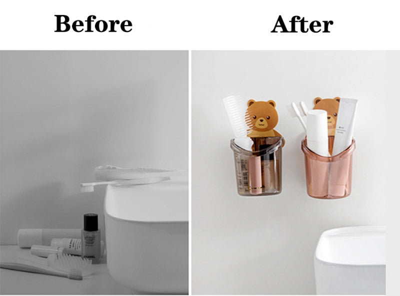 Bear Wall Mounted Toothbrush Holder