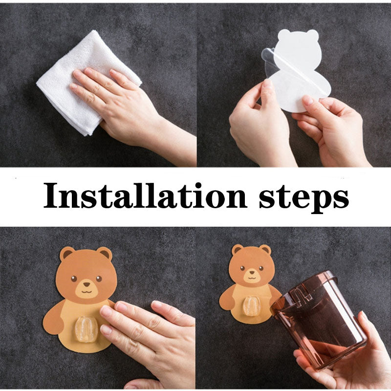 Bear Wall Mounted Toothbrush Holder